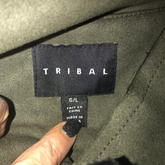 Tribal olive green lightweight jacket size large - Picture 3 of 3